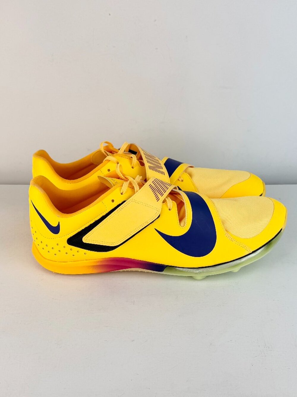 Men's 15 - Nike Air Zoom Long Jump Elite Track Spikes Citron Pulse FZ9326-800